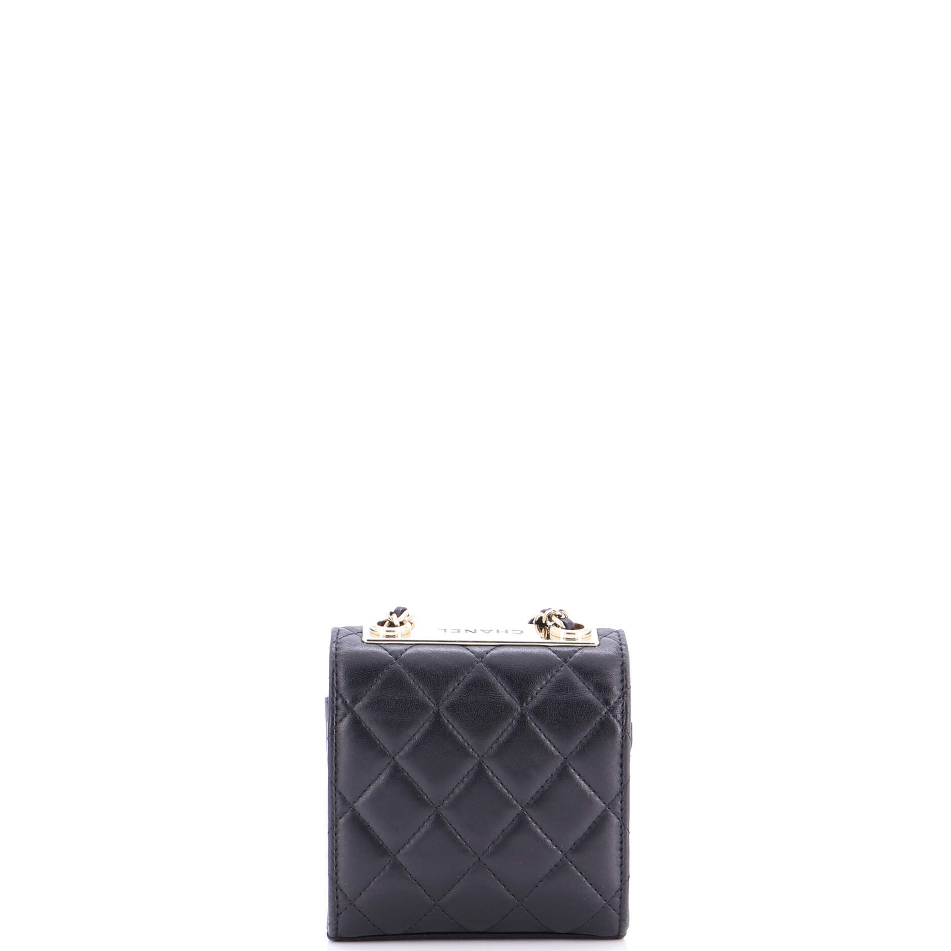Trendy CC Clutch with Chain Quilted Lambskin Small