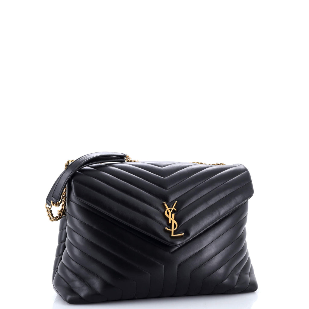 Loulou Shoulder Bag Matelasse Chevron Leather Large