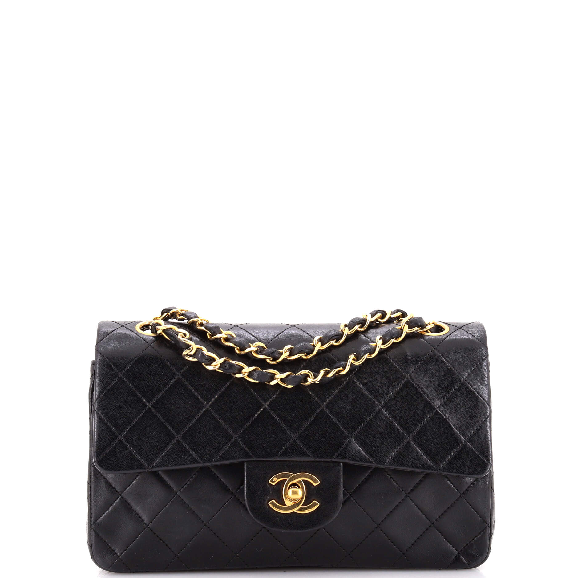 Vintage Classic Double Flap Bag Quilted Lambskin Small