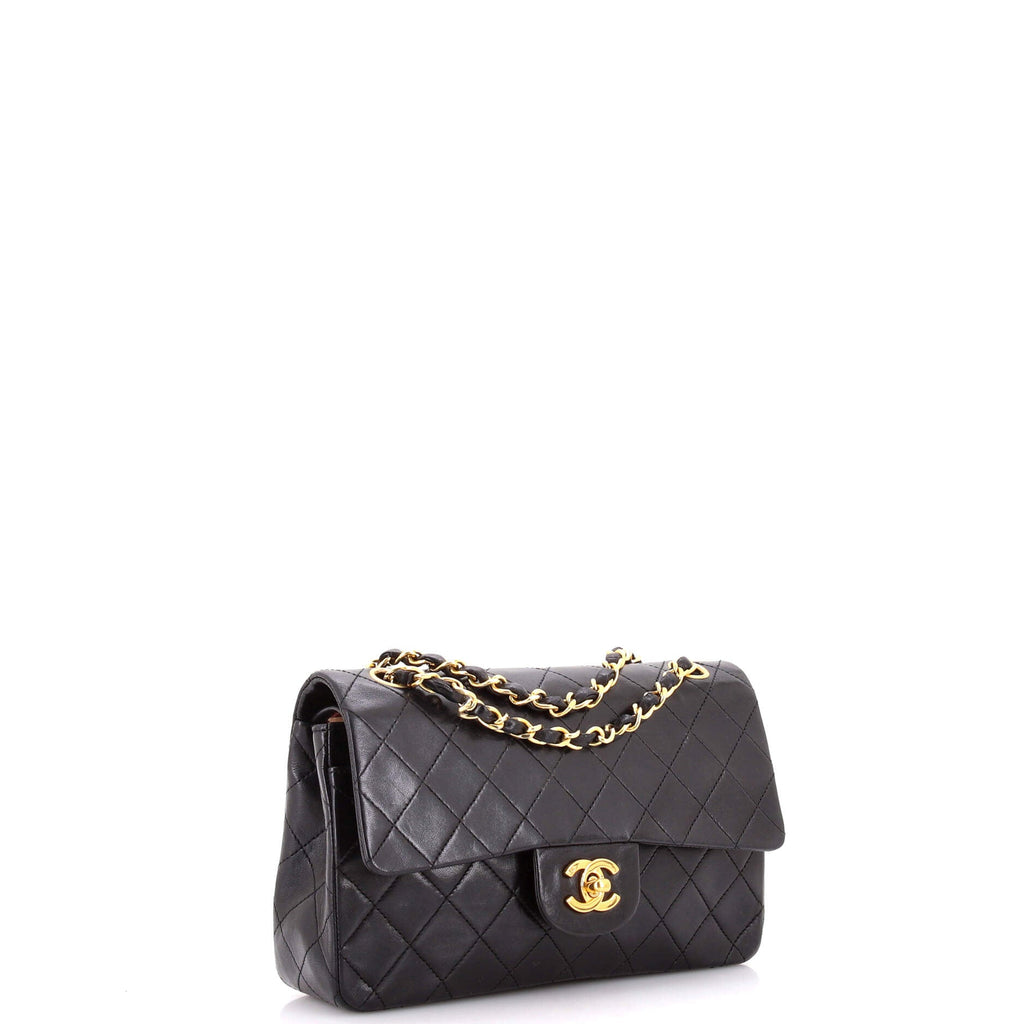 Vintage Classic Double Flap Bag Quilted Lambskin Small