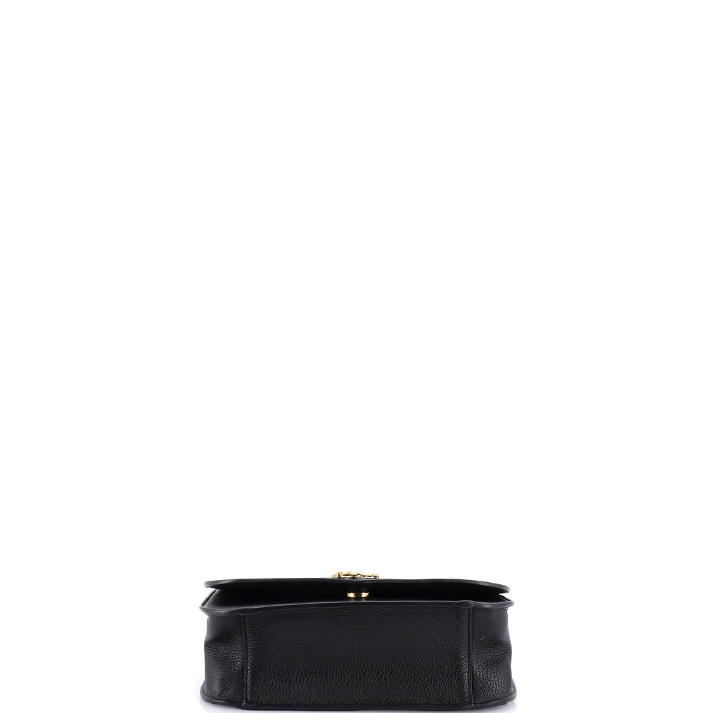 Virtus Chain Flap Shoulder Bag Leather Medium
