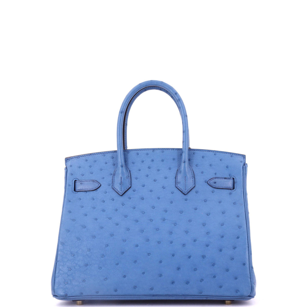 Birkin Handbag Mykonos Ostrich with Gold Hardware 30