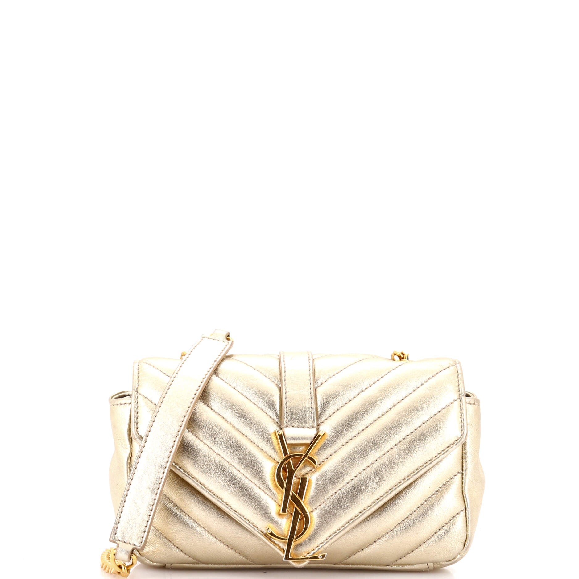 Classic Monogram Crossbody Bag Matelasse Chevron Leather Baby