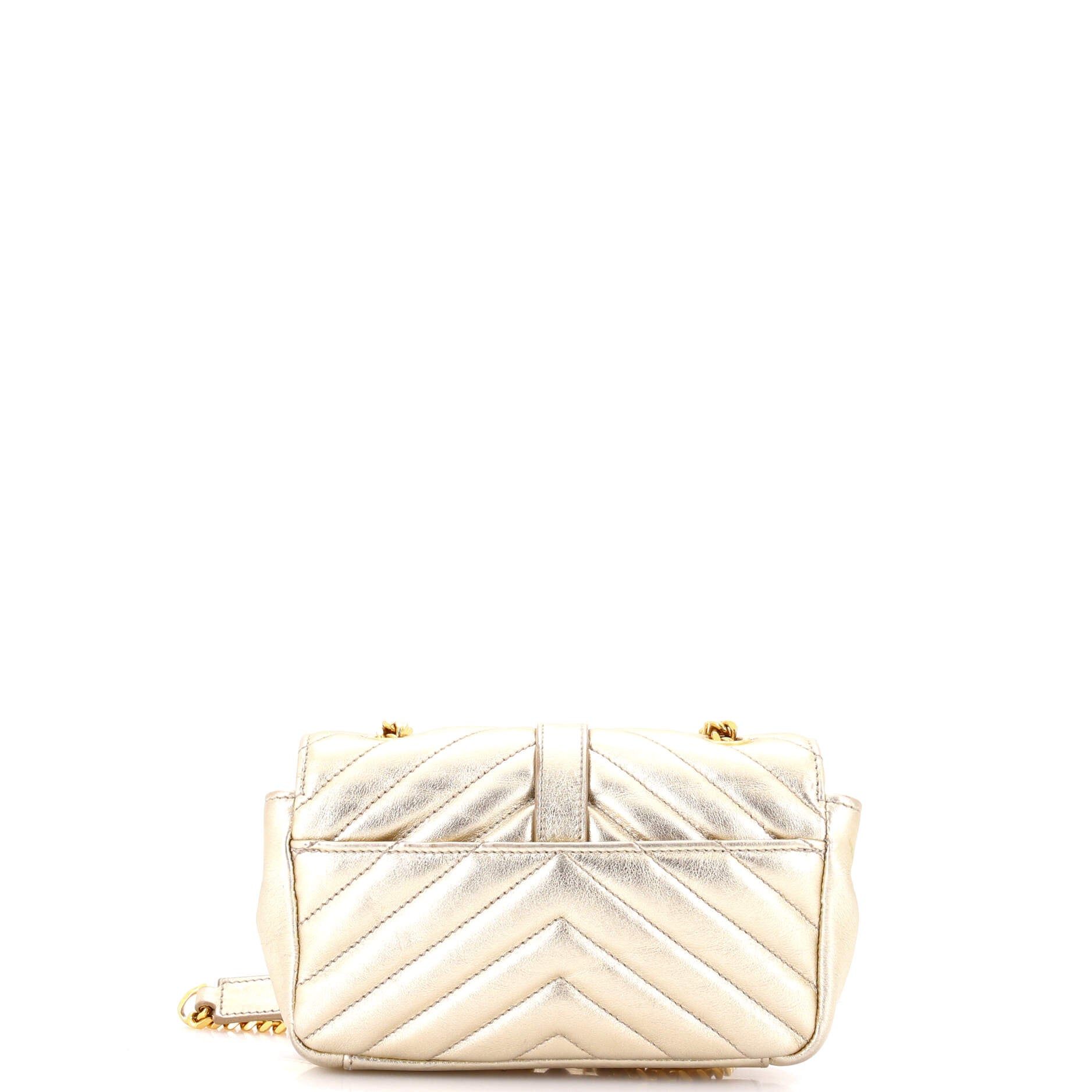 Classic Monogram Crossbody Bag Matelasse Chevron Leather Baby