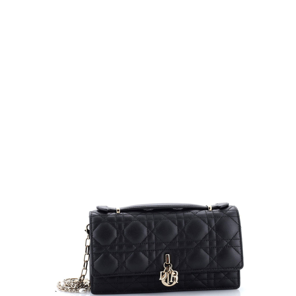 My Dior Top Handle Flap Bag Cannage Quilt Lambskin Mini