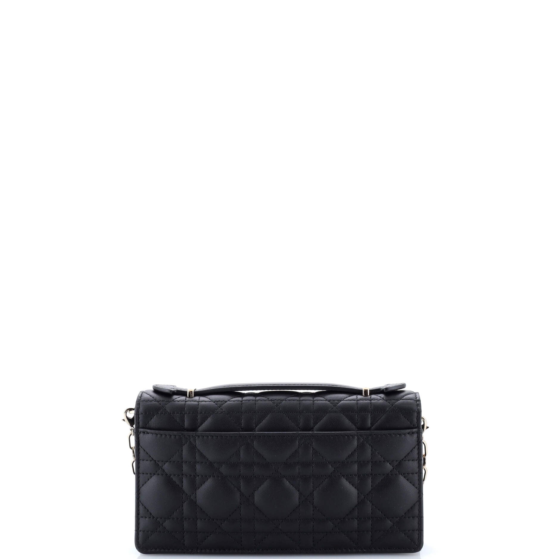 My Dior Top Handle Flap Bag Cannage Quilt Lambskin Mini