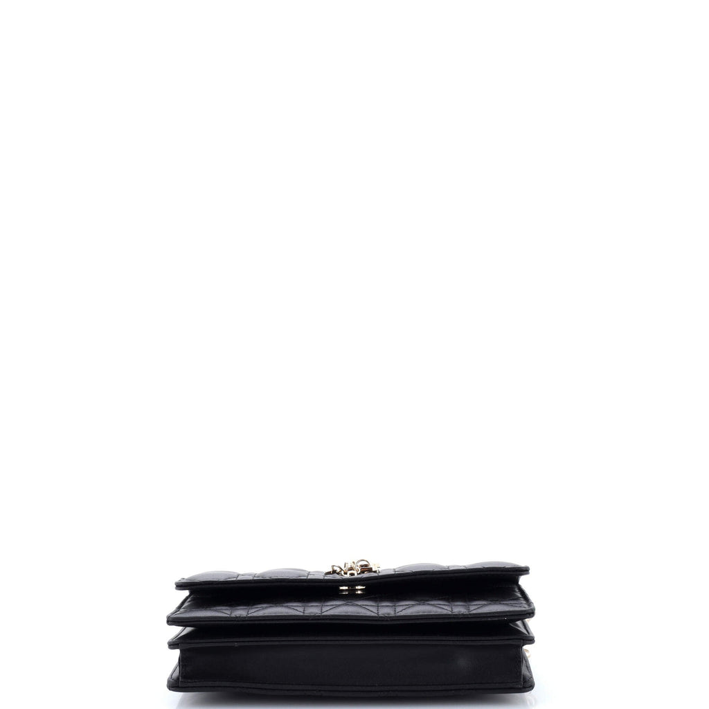 My Dior Top Handle Flap Bag Cannage Quilt Lambskin Mini