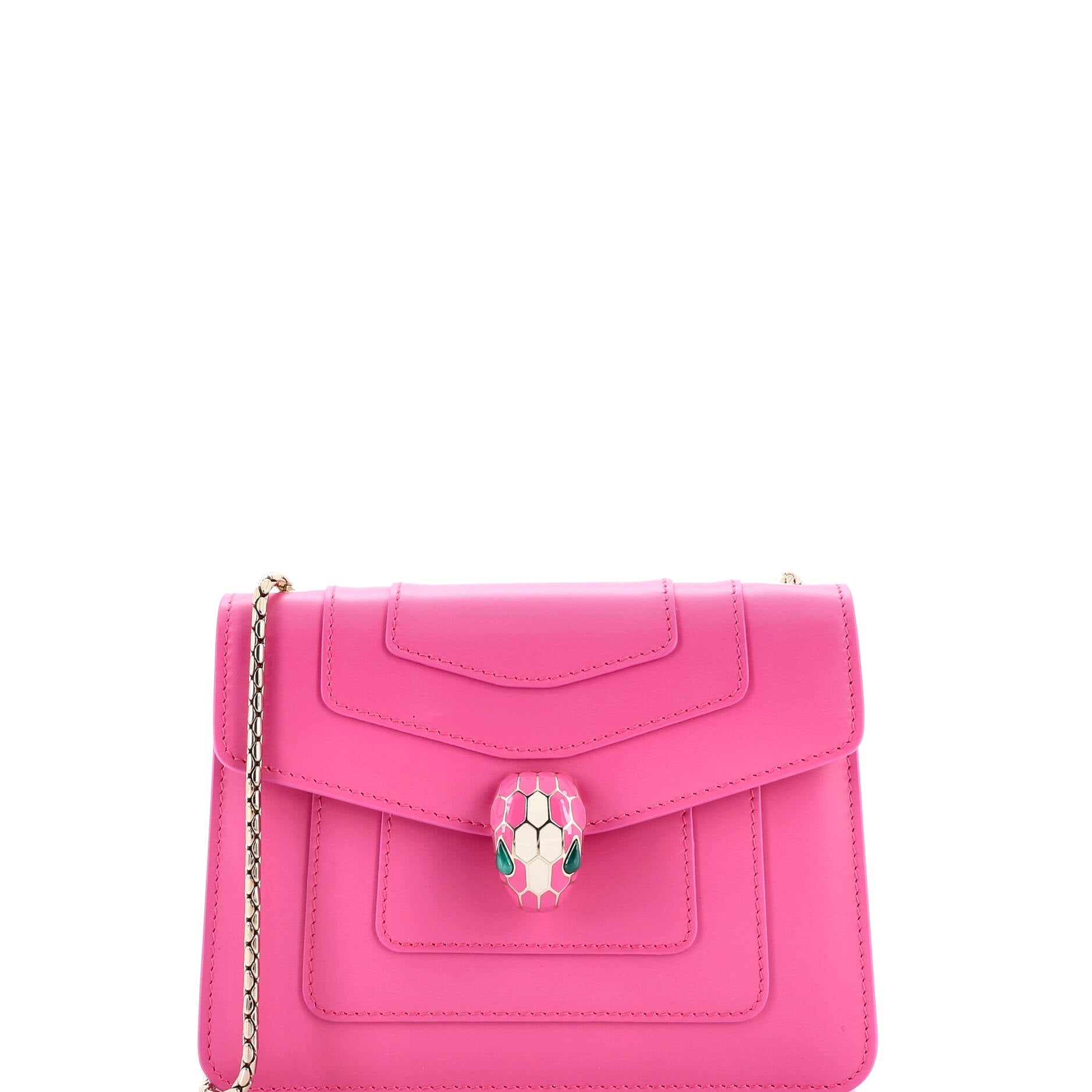 Serpenti Forever Square Shoulder Bag Leather Small