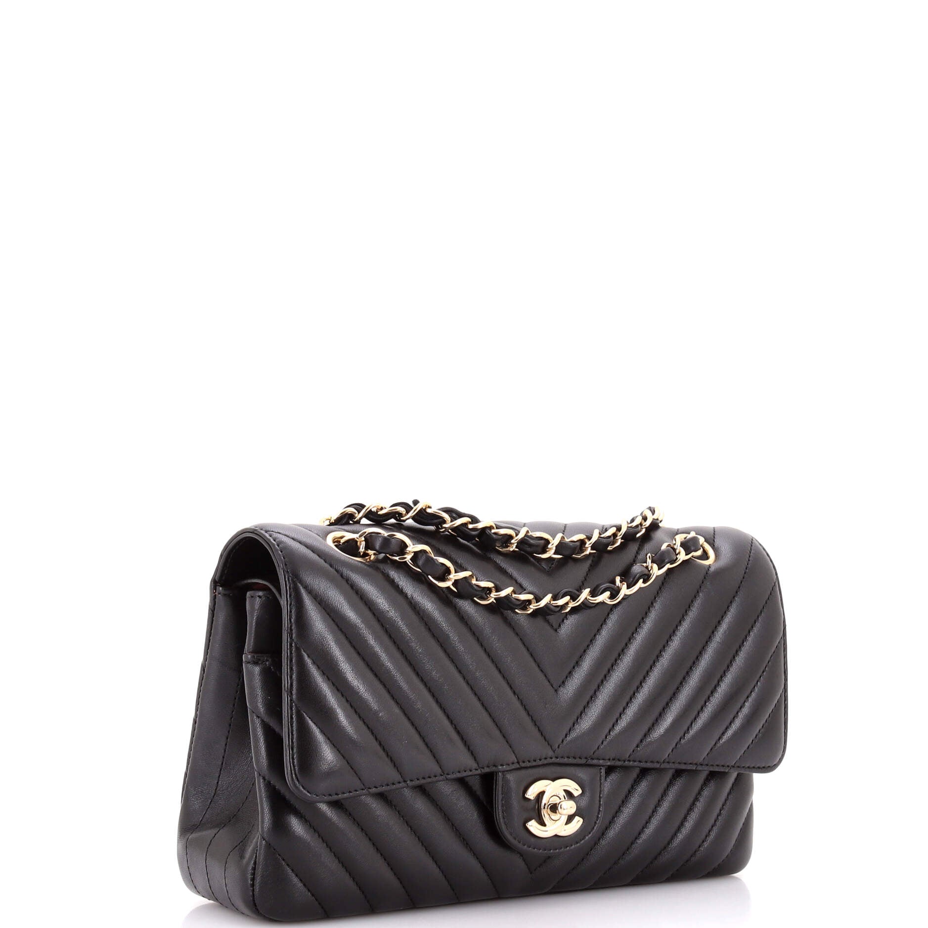Classic Double Flap Bag Chevron Lambskin Medium