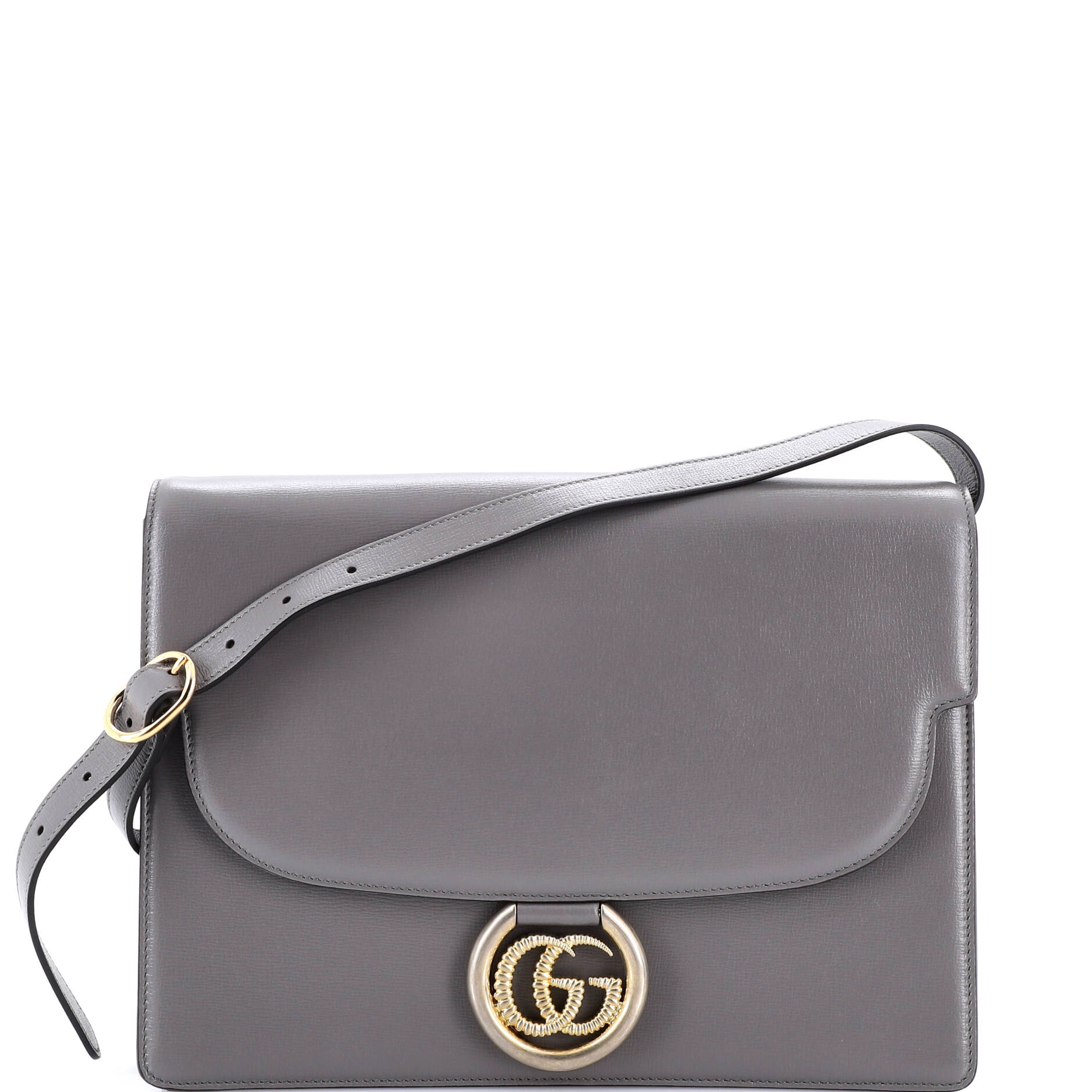 GG Ring Shoulder Bag Leather Medium