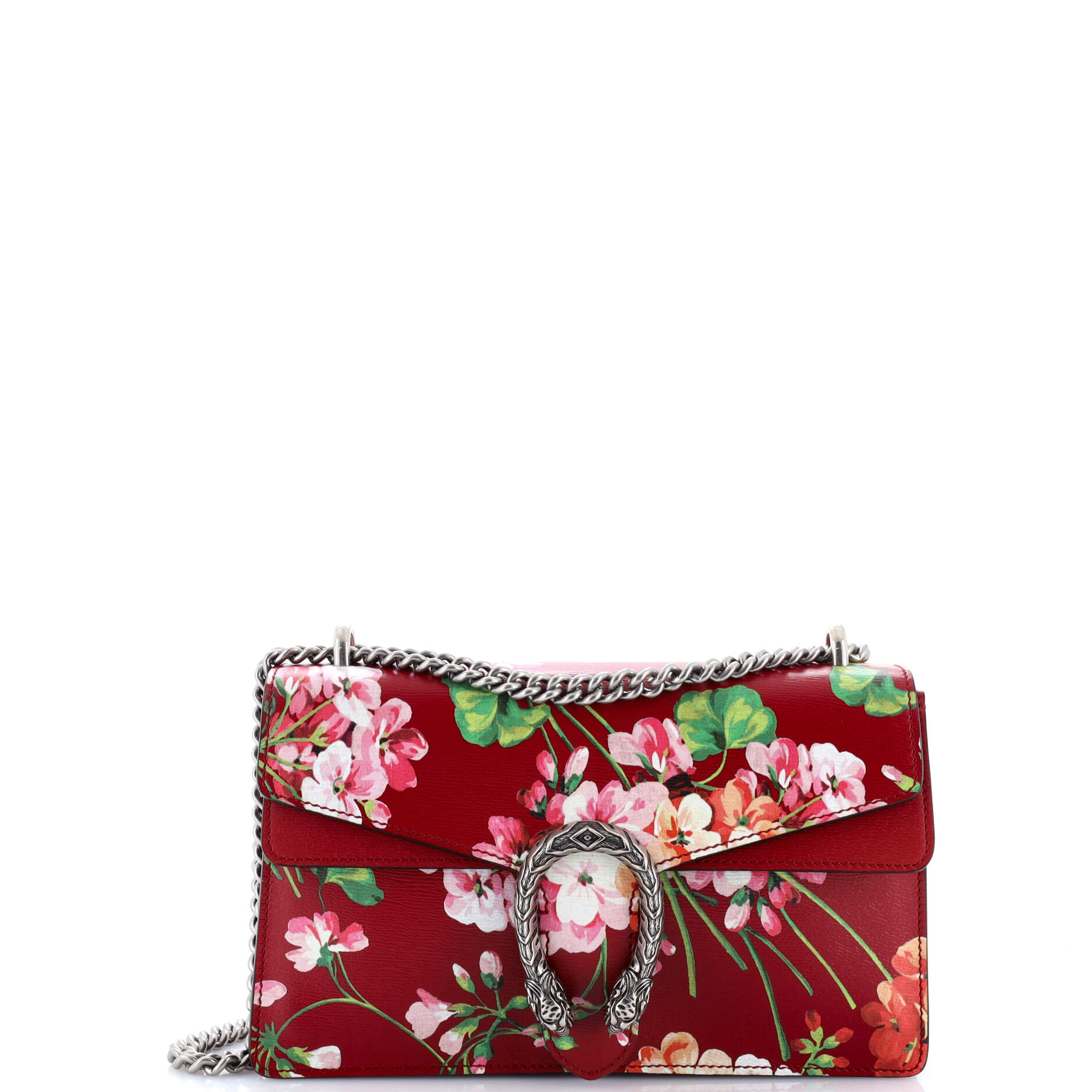 Dionysus Bag Blooms Print Leather Small