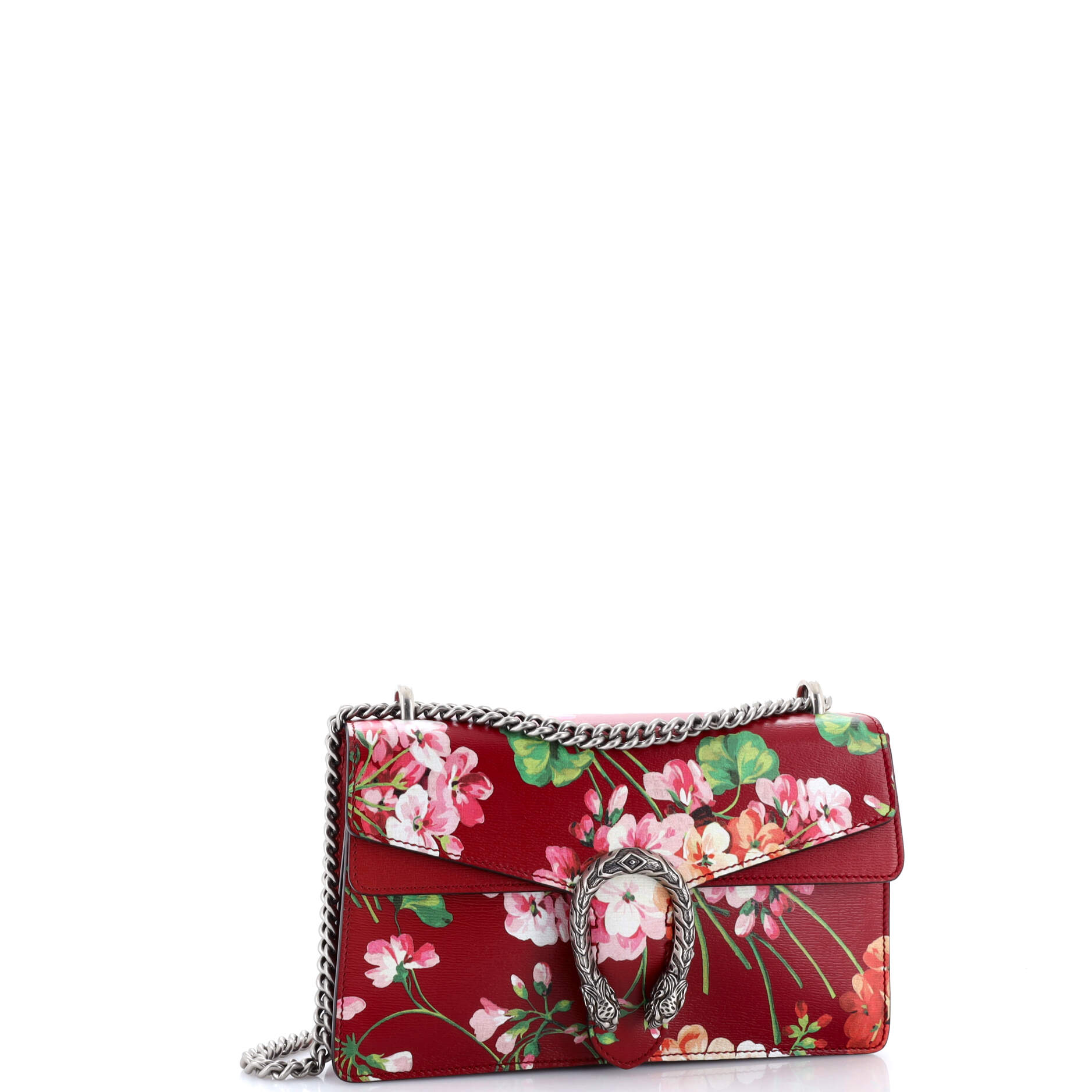 Dionysus Bag Blooms Print Leather Small