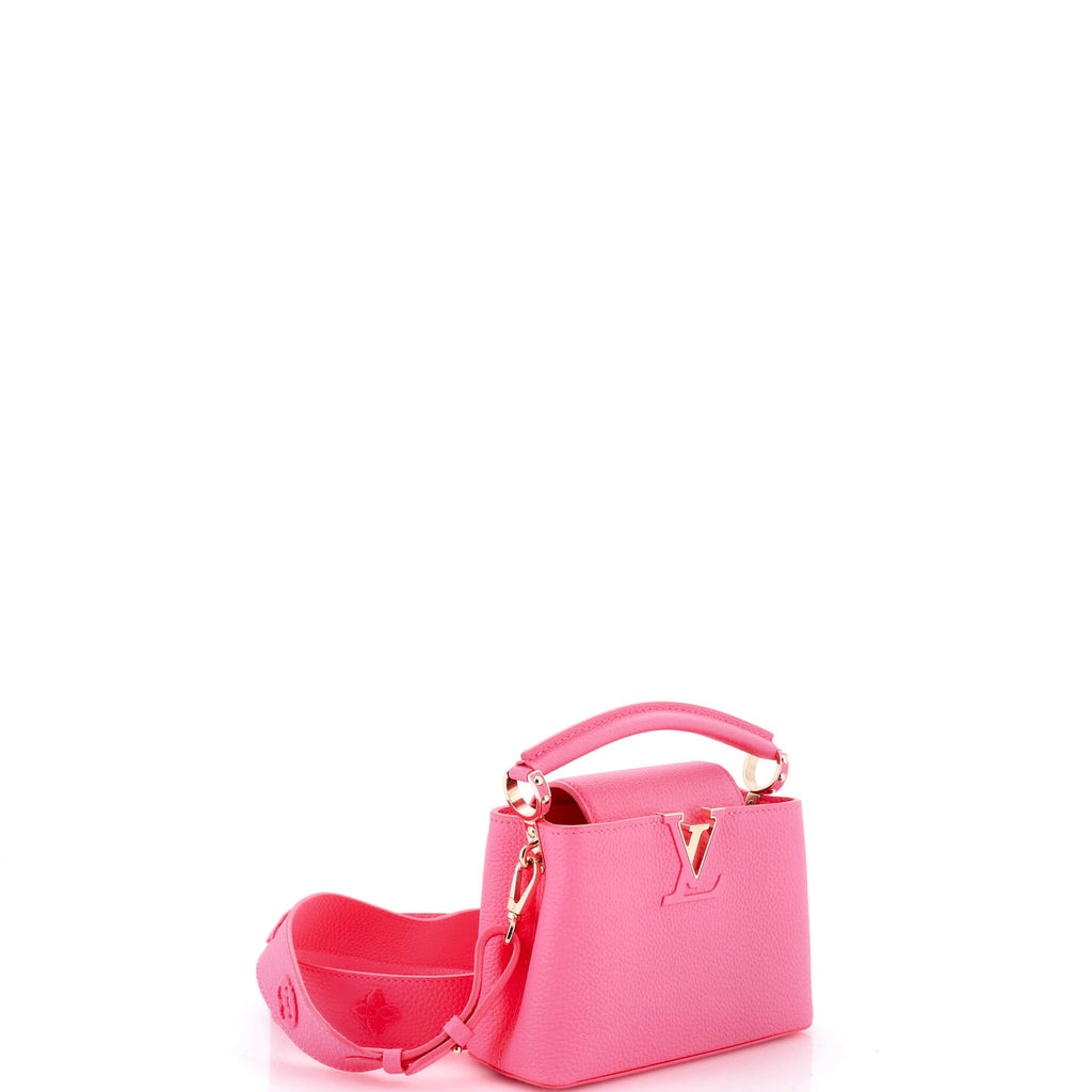 Capucine Bag Leather with Monogram Tuffetage Leather Strap Mini