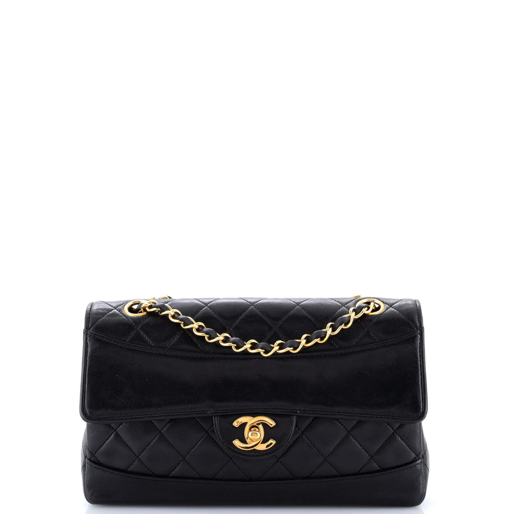 Vintage CC Chain Flap Bag Quilted Lambskin Small