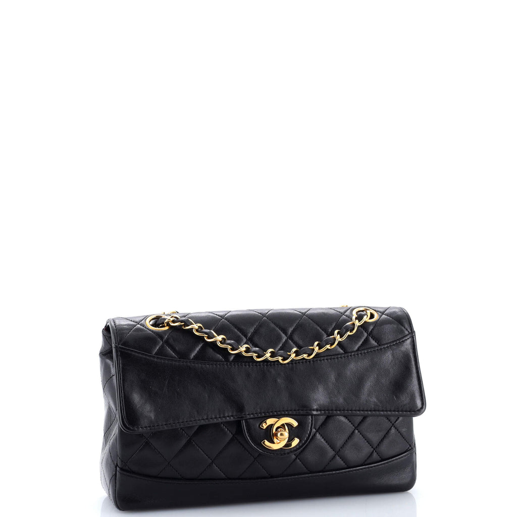 Vintage CC Chain Flap Bag Quilted Lambskin Small