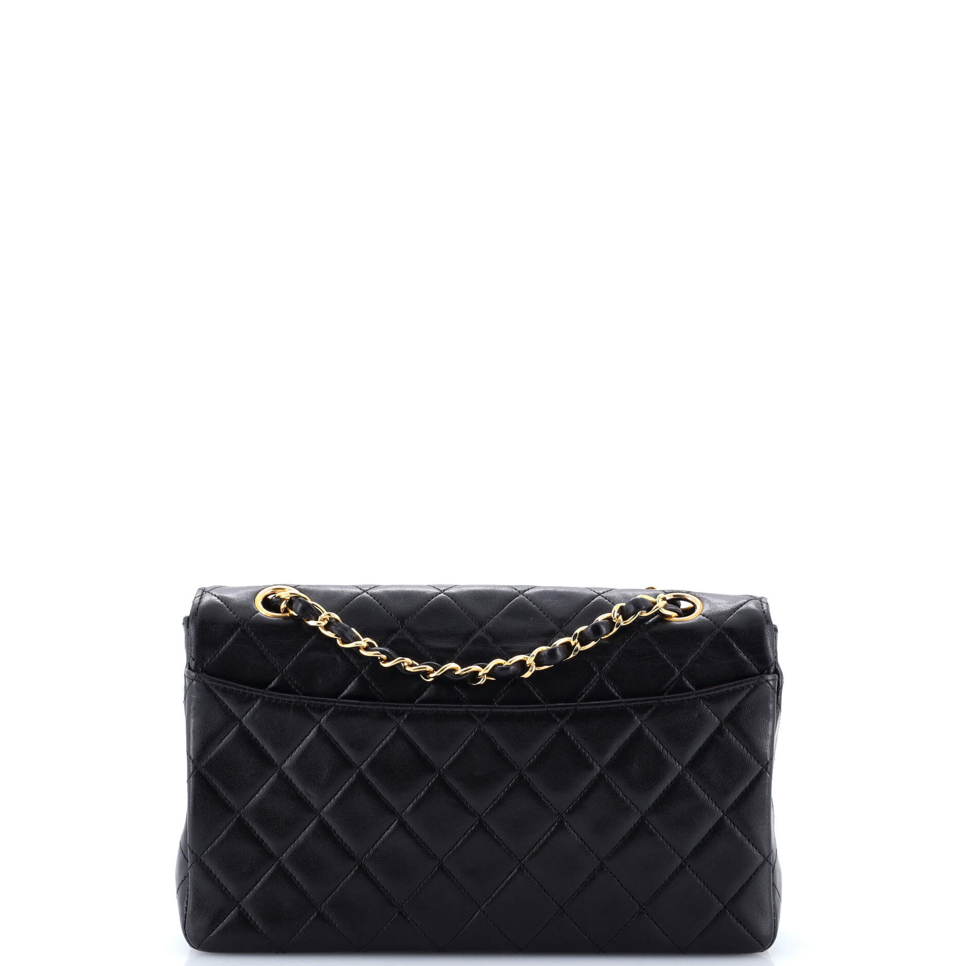 Vintage CC Chain Flap Bag Quilted Lambskin Small