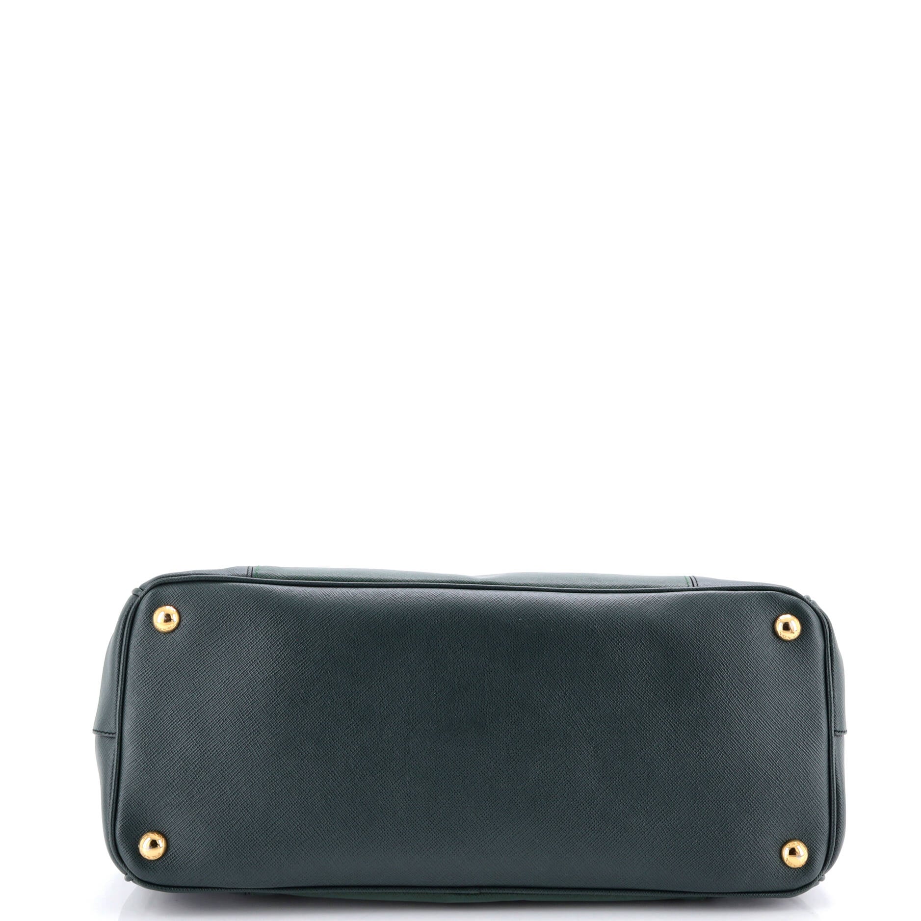 Bicolor Double Zip Lux Tote Saffiano Leather Medium