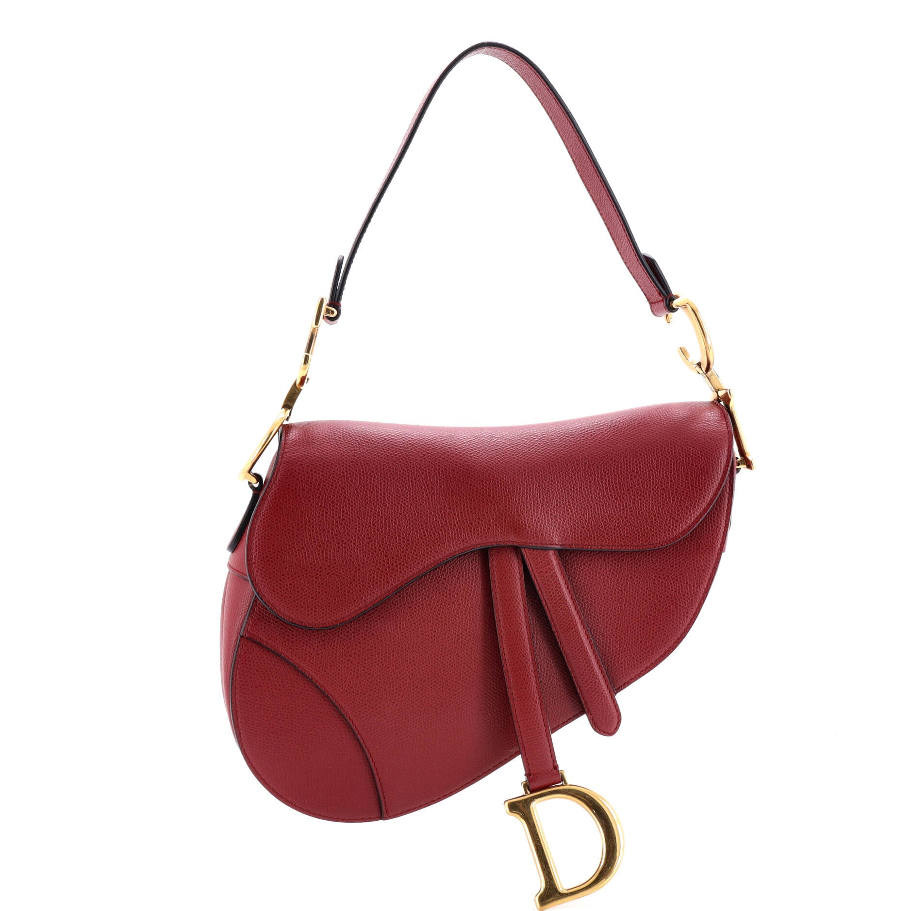 Saddle Handbag Leather Medium