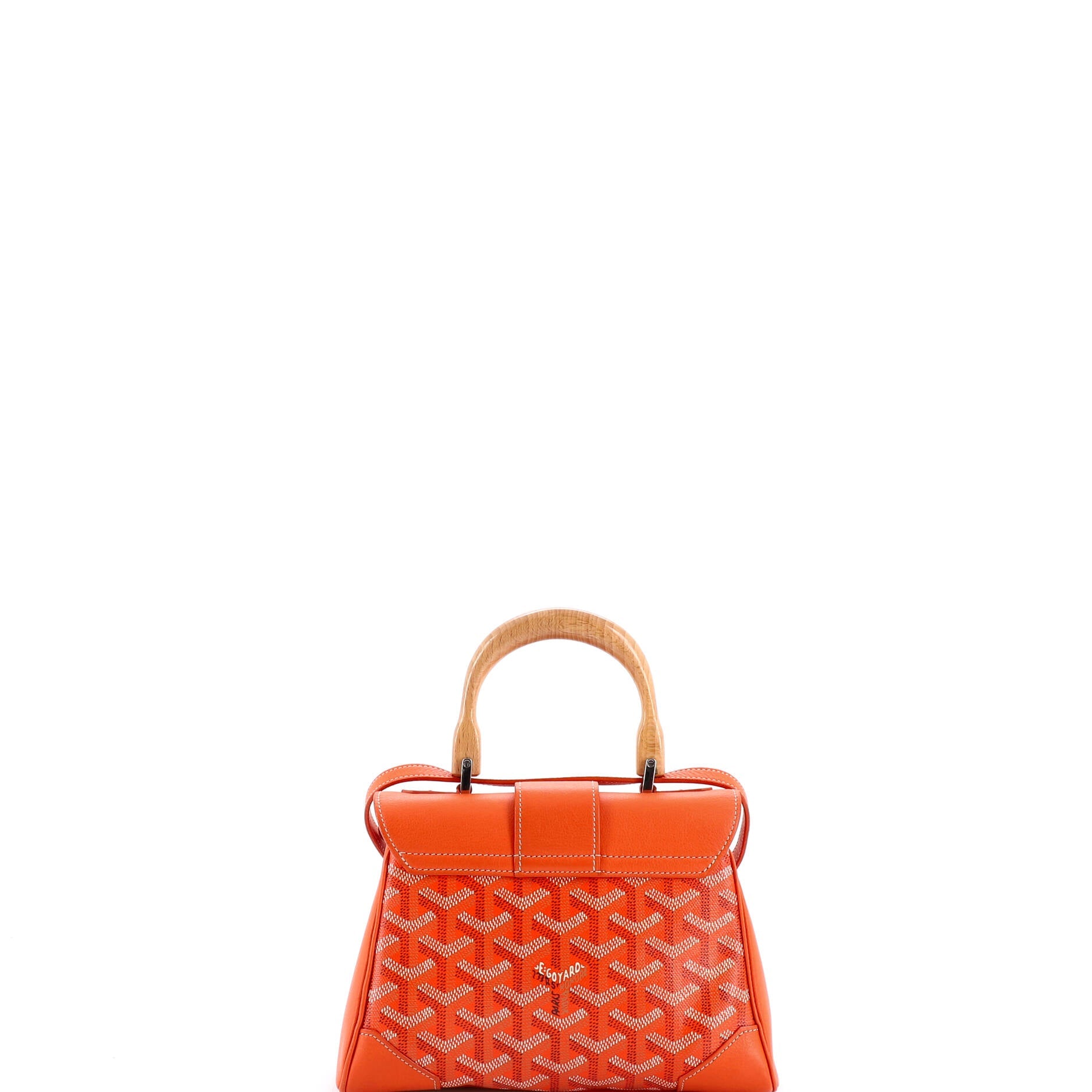 Saigon Top Handle Bag Coated Canvas with Leather Mini