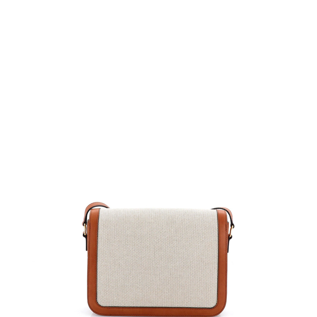 Triomphe Shoulder Bag Canvas with Leather Medium