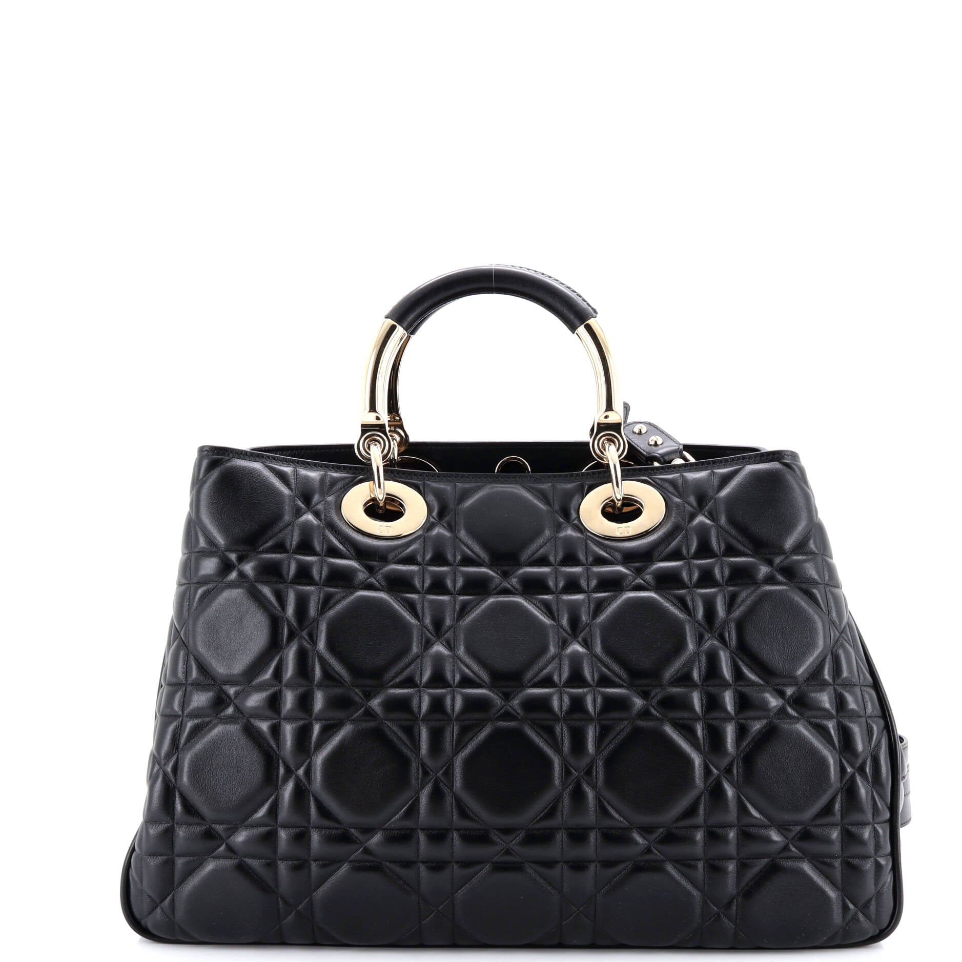 Lady 95.22 Bag Cannage Embossed Leather Large