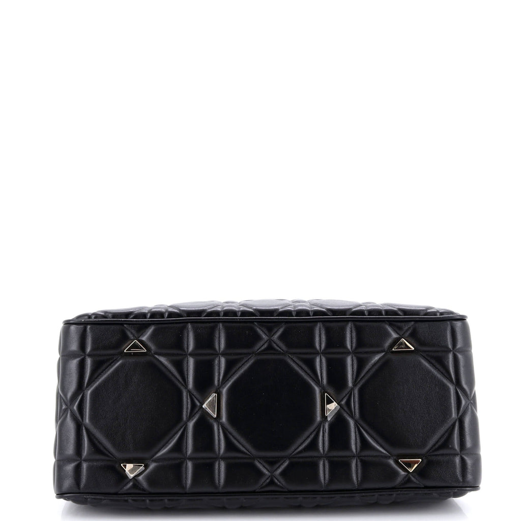 Lady 95.22 Bag Cannage Embossed Leather Large