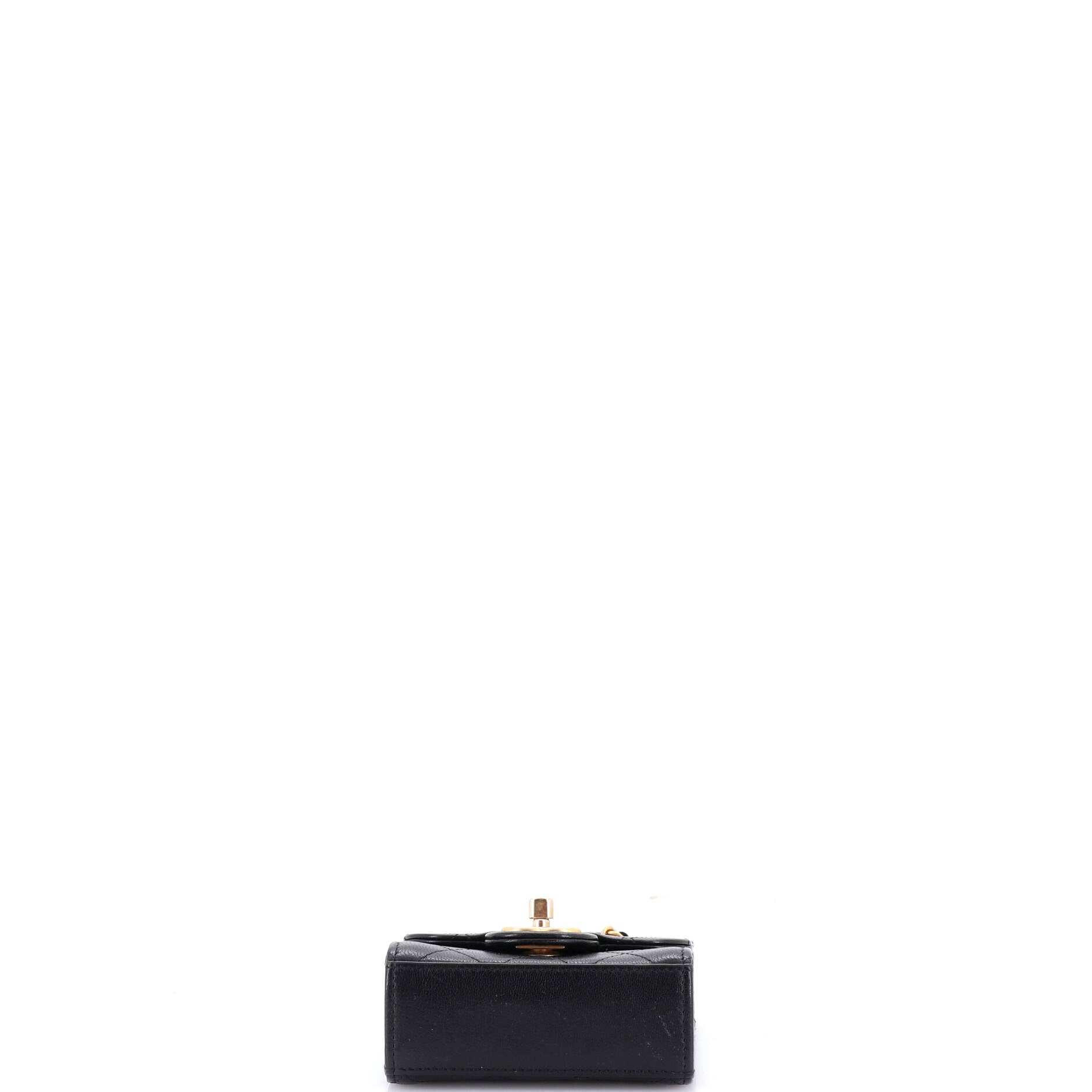 Chic Pearls Flap Clutch with Chain Quilted Goatskin Mini