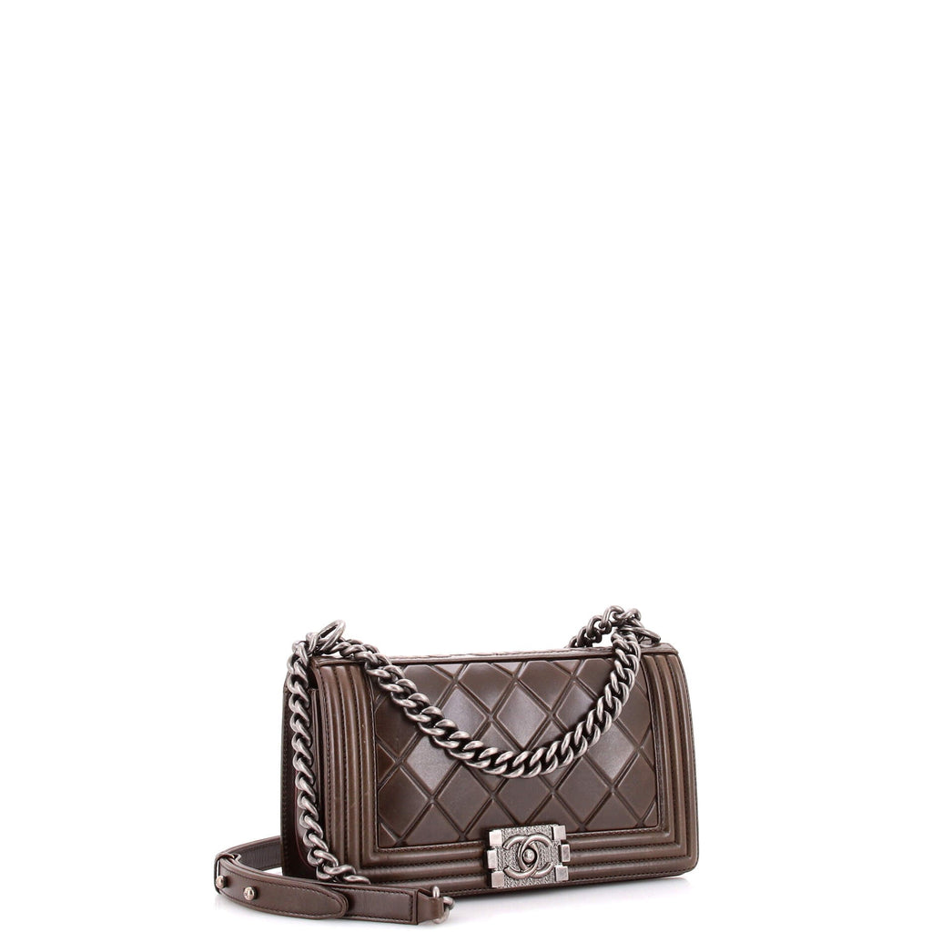 Paris-Salzburg Boy Flap Bag Embossed Calfskin Old Medium