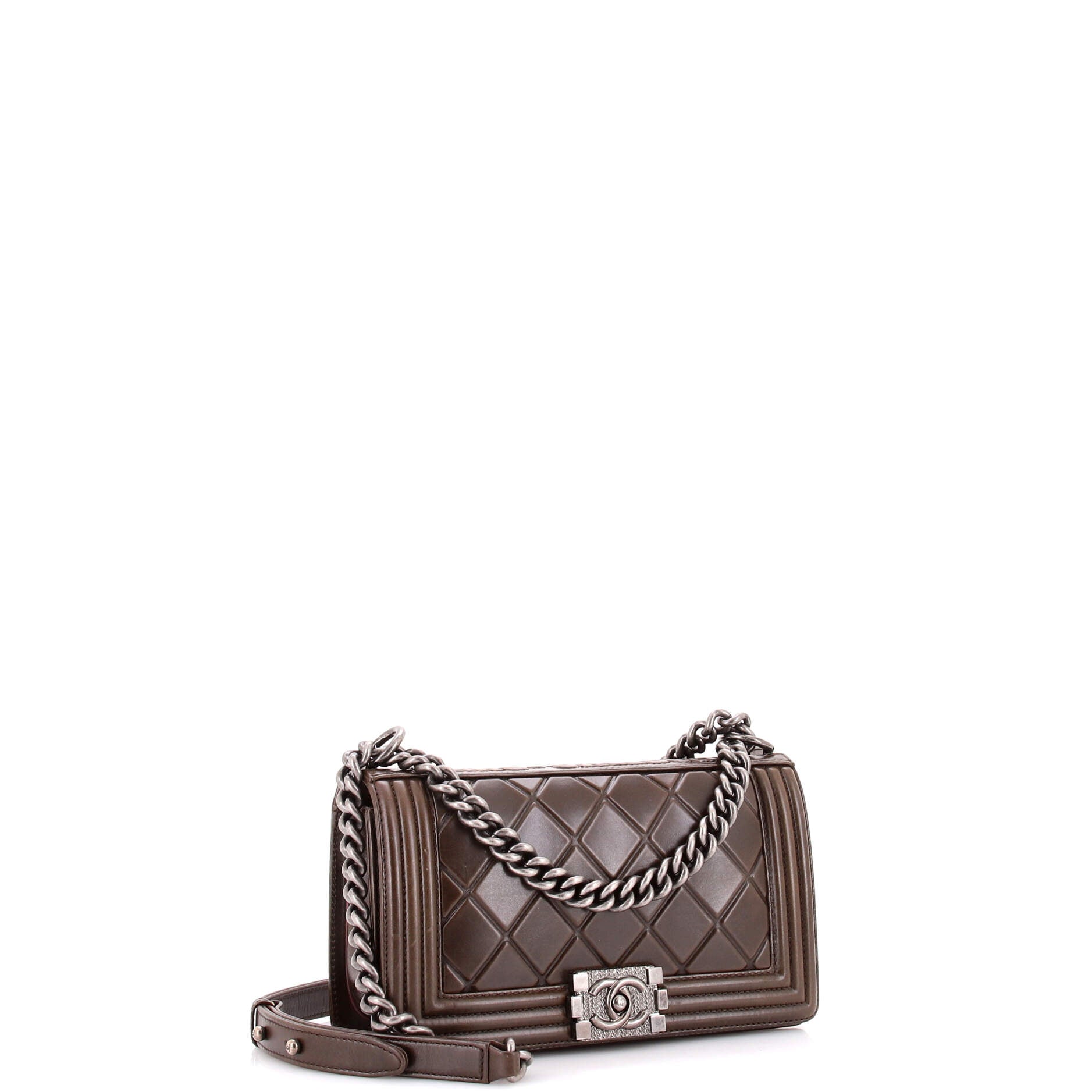 Paris-Salzburg Boy Flap Bag Embossed Calfskin Old Medium