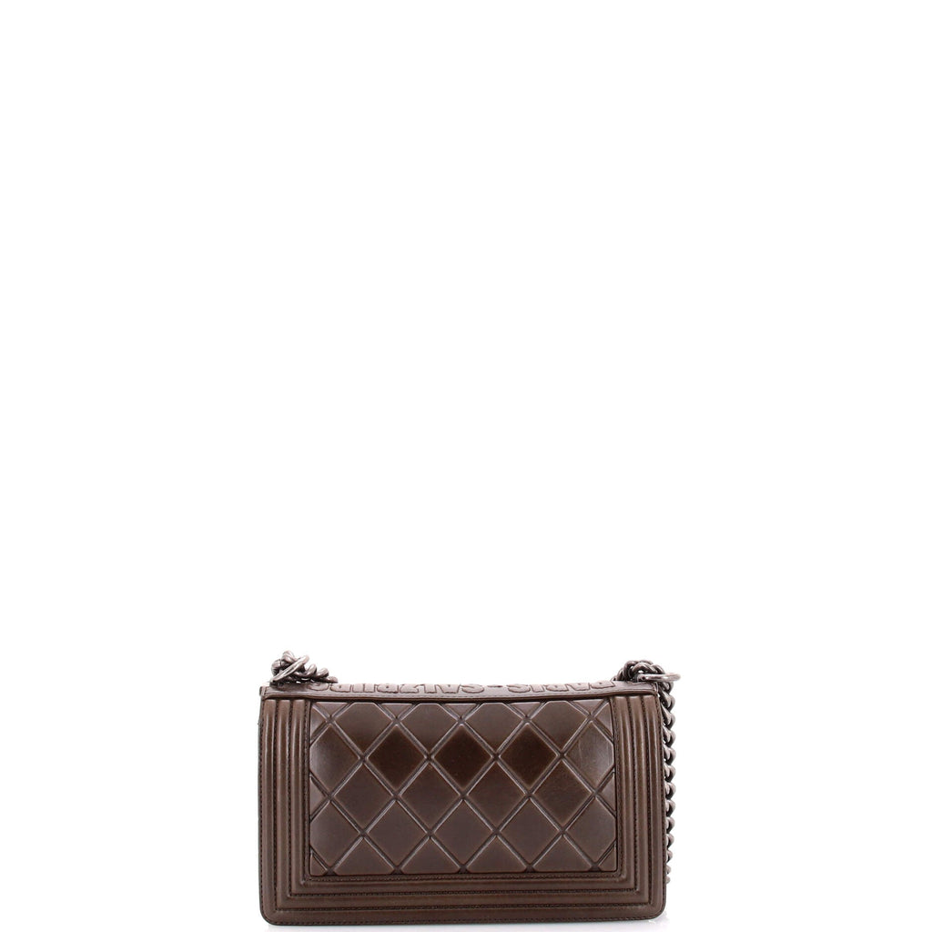 Paris-Salzburg Boy Flap Bag Embossed Calfskin Old Medium