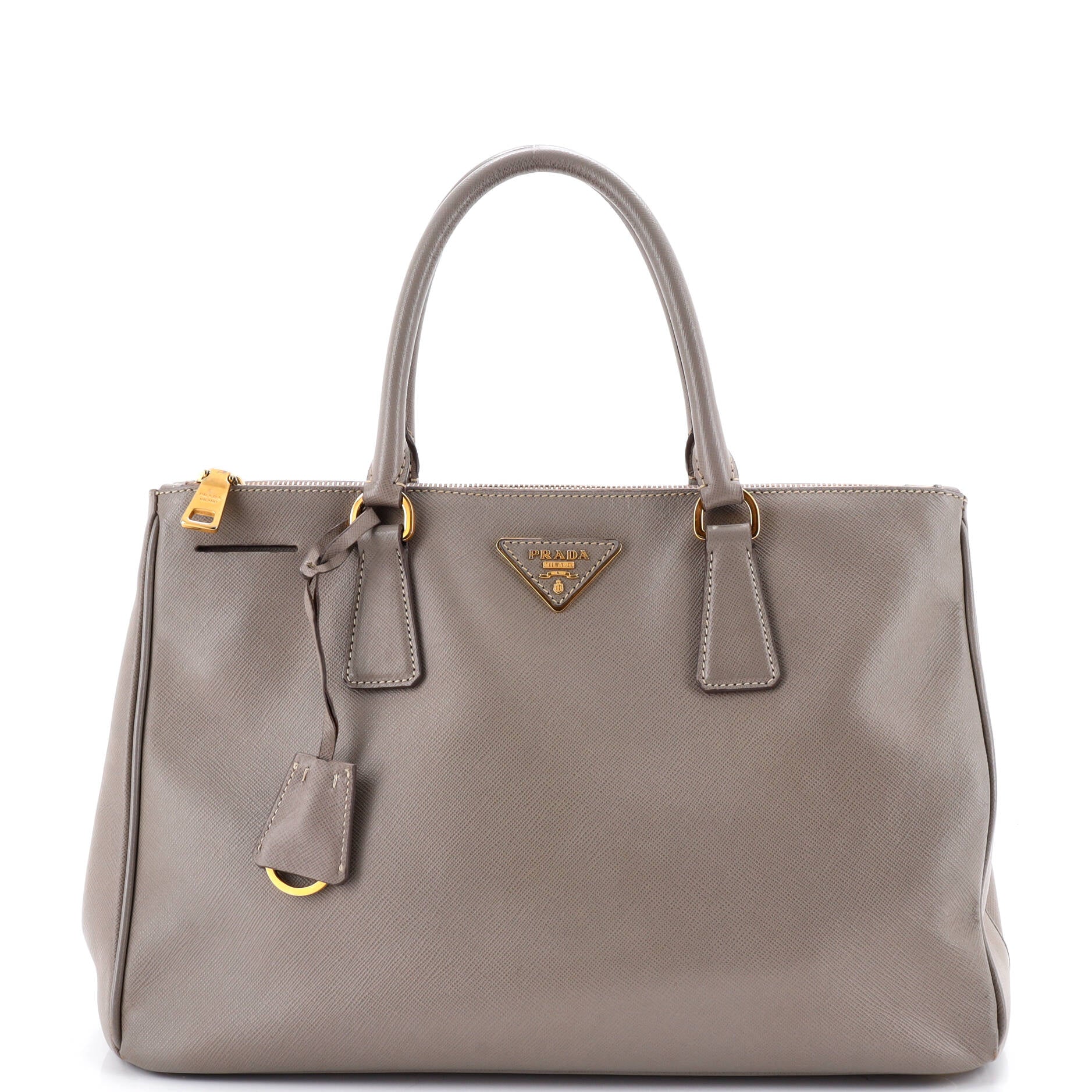 Double Zip Lux Tote Saffiano Leather Large