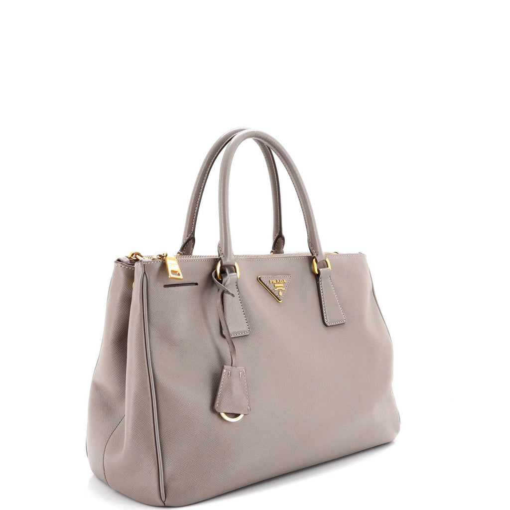 Double Zip Lux Tote Saffiano Leather Large