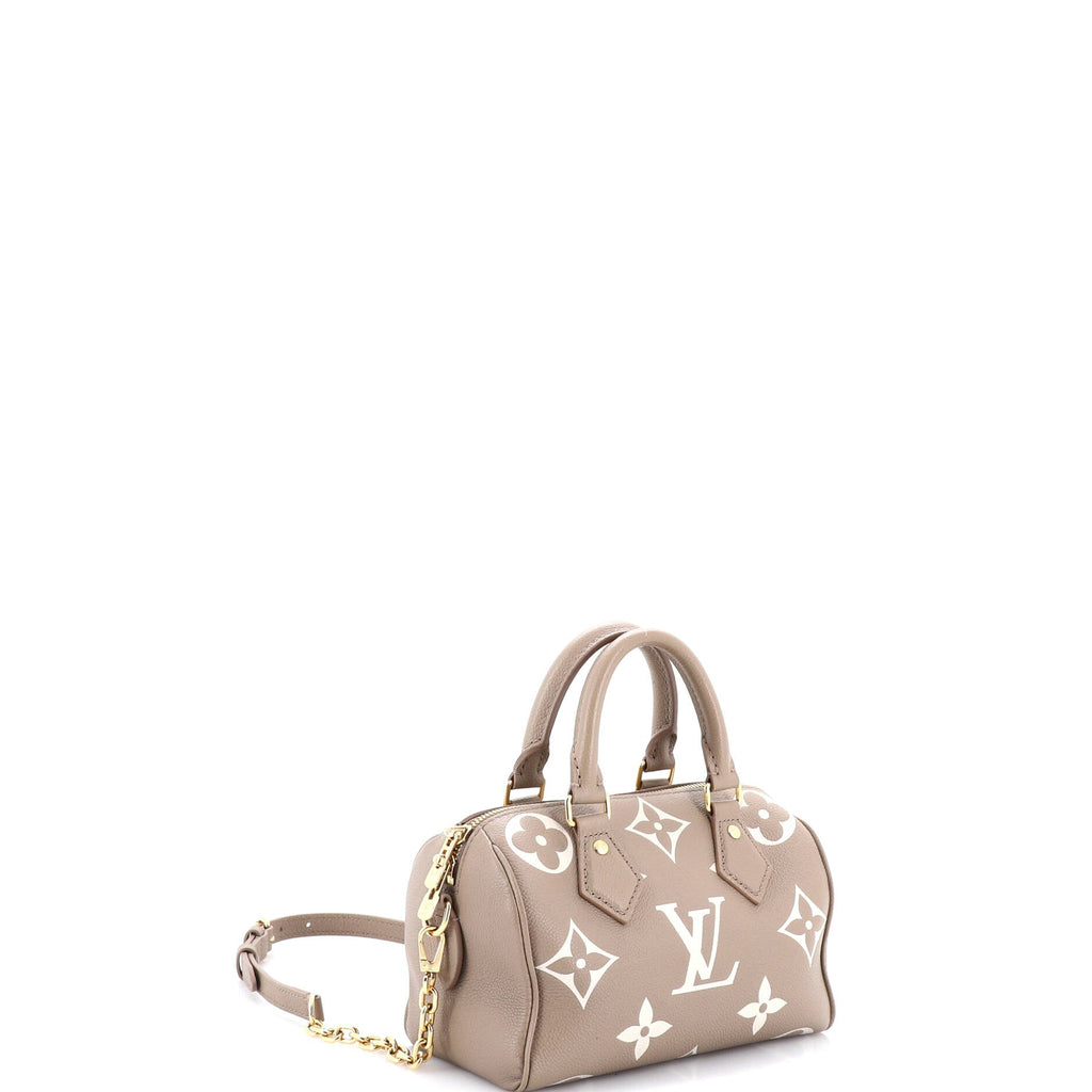 Speedy Bandouliere Bag Bicolor Monogram Empreinte Giant 20