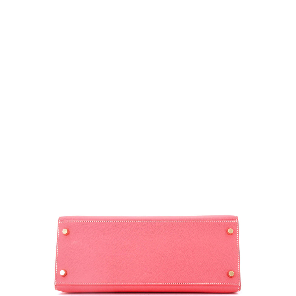 Kelly Handbag Bicolor Epsom with Brushed Gold Hardware 28