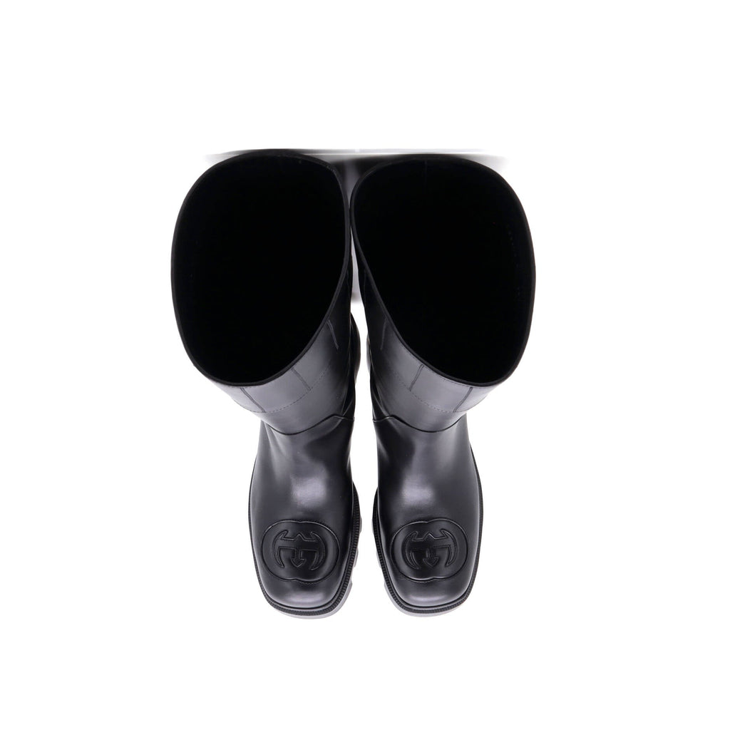 Women's Interlocking G Knee High Boots Quilted Leather