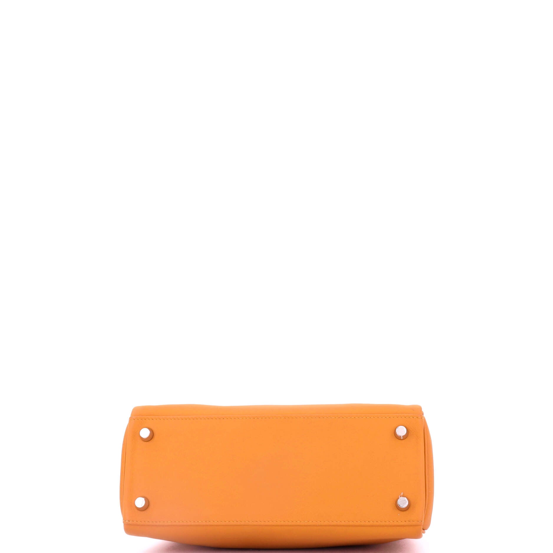 Kelly Handbag Abricot Swift with Palladium Hardware 25