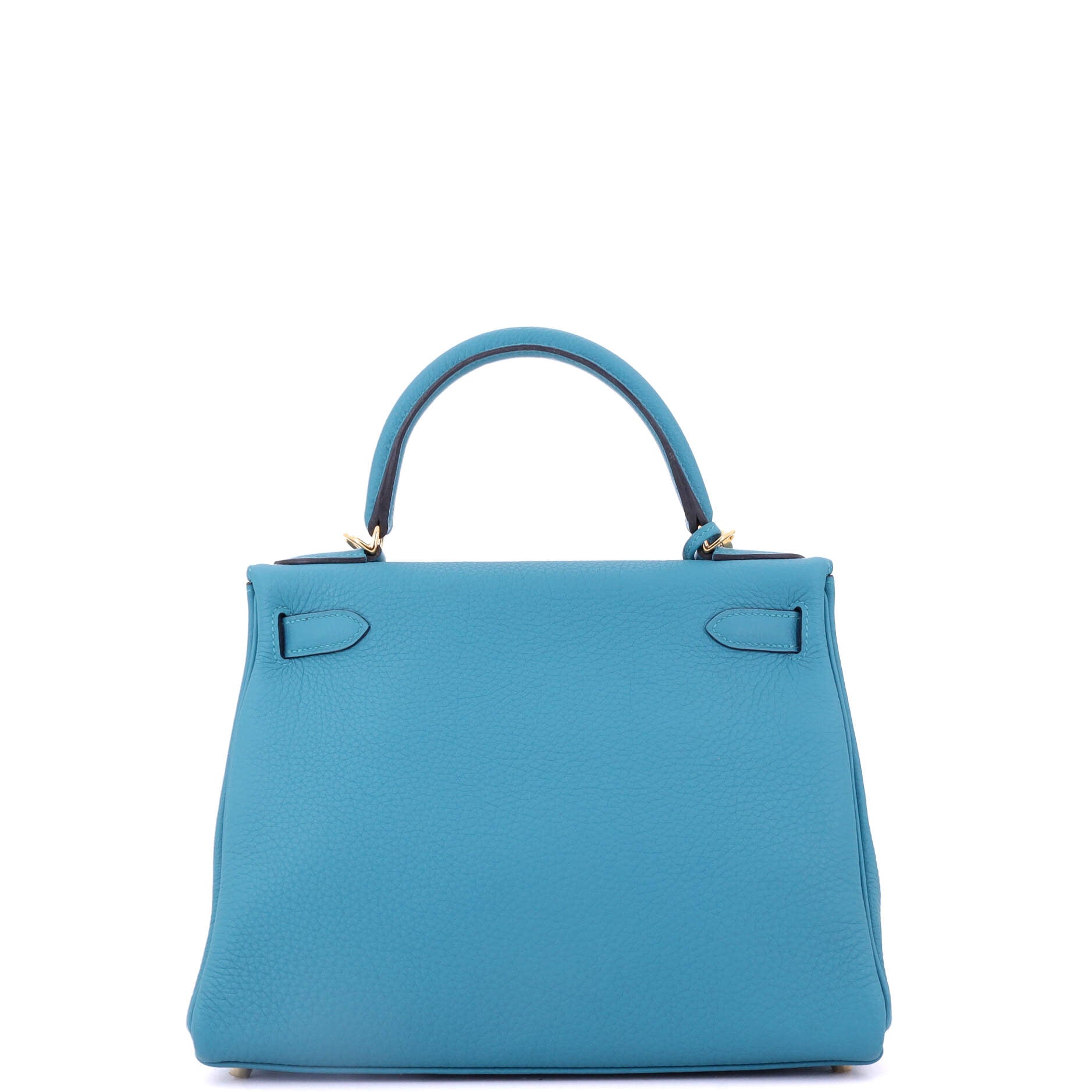Kelly Handbag Turquoise Togo with Gold Hardware 28