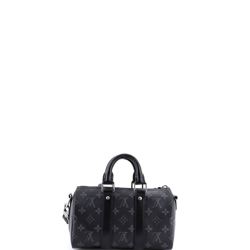 Keepall Bandouliere Bag Reverse Monogram Eclipse Canvas 25
