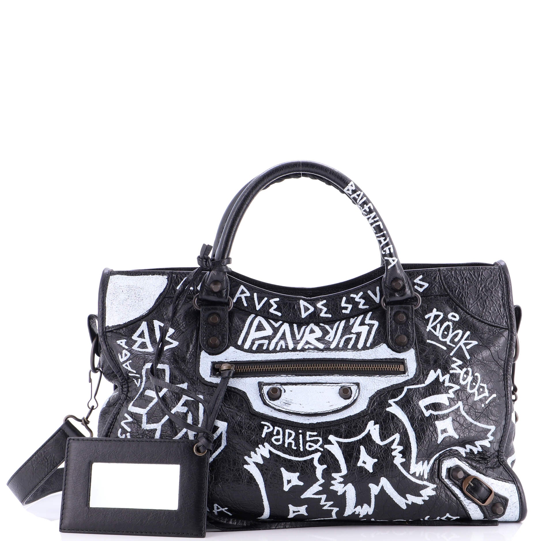 City Graffiti Classic Studs Bag Leather Medium