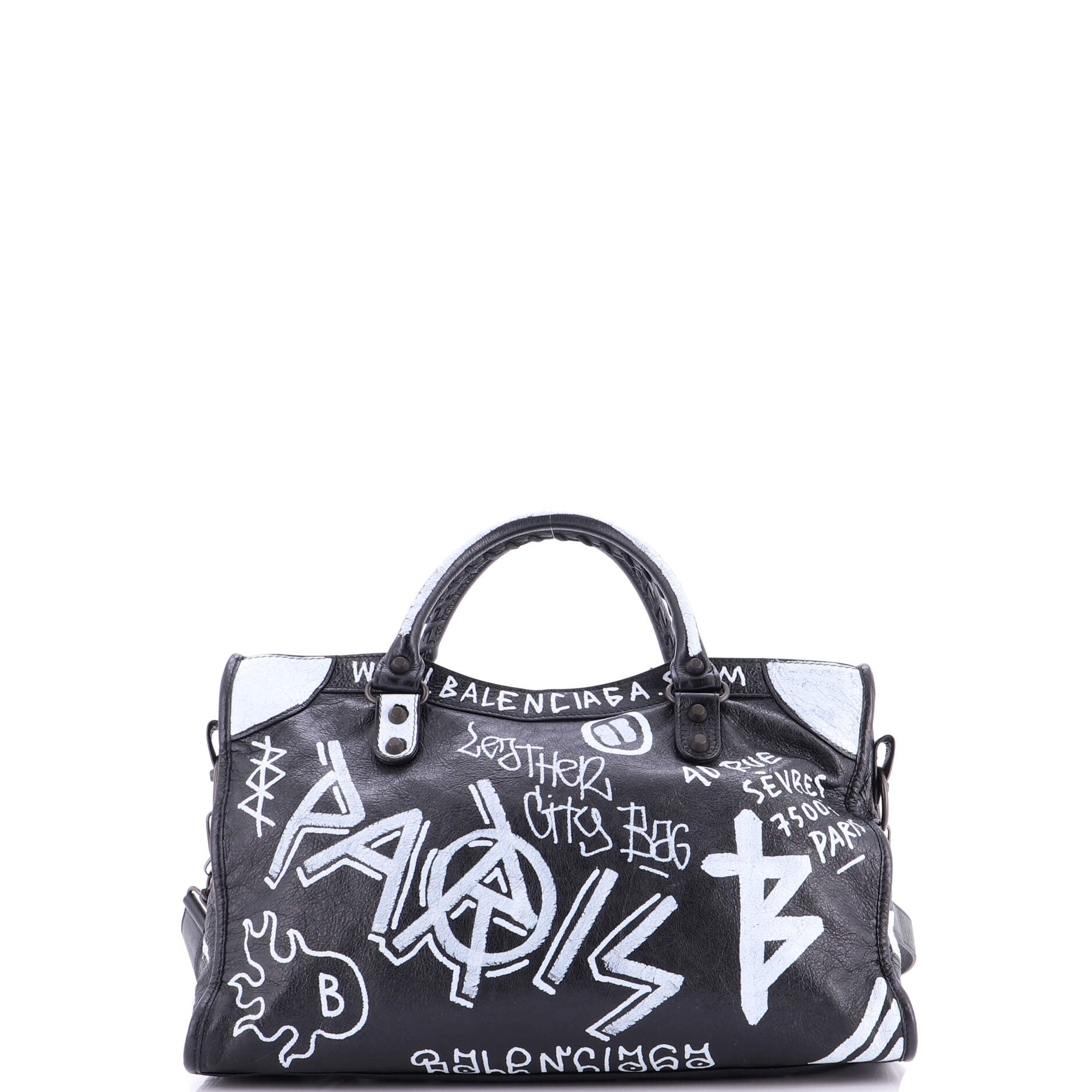 City Graffiti Classic Studs Bag Leather Medium
