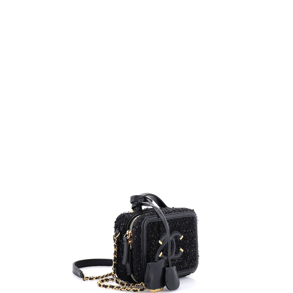 Filigree Vanity Case Quilted Tweed Small