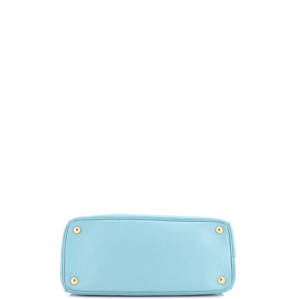 Double Zip Lux Tote Saffiano Leather Small