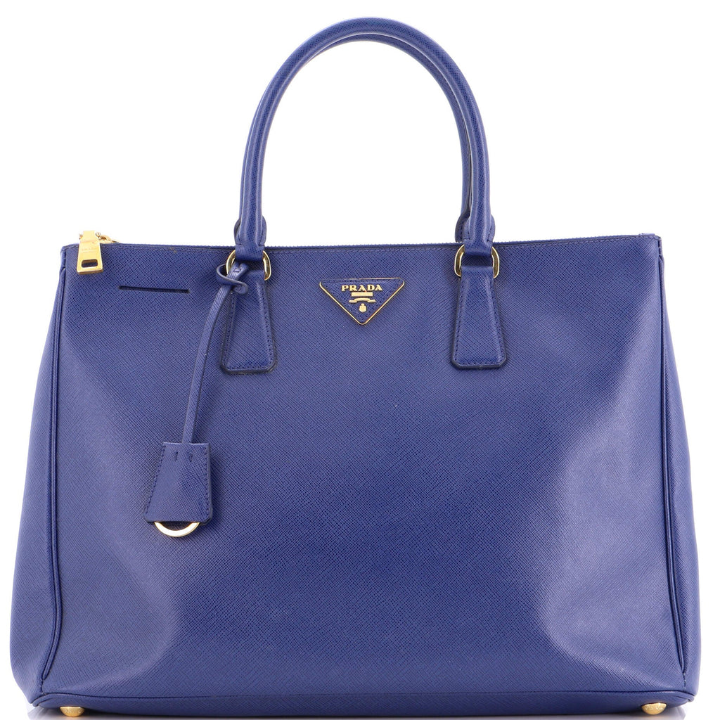 Double Zip Lux Tote Saffiano Leather Large