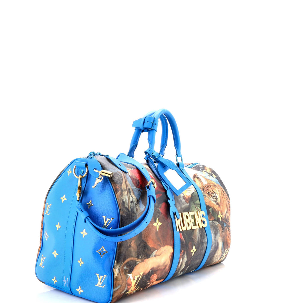 Keepall Bandouliere Bag Limited Edition Jeff Koons Rubens Print Canvas 50