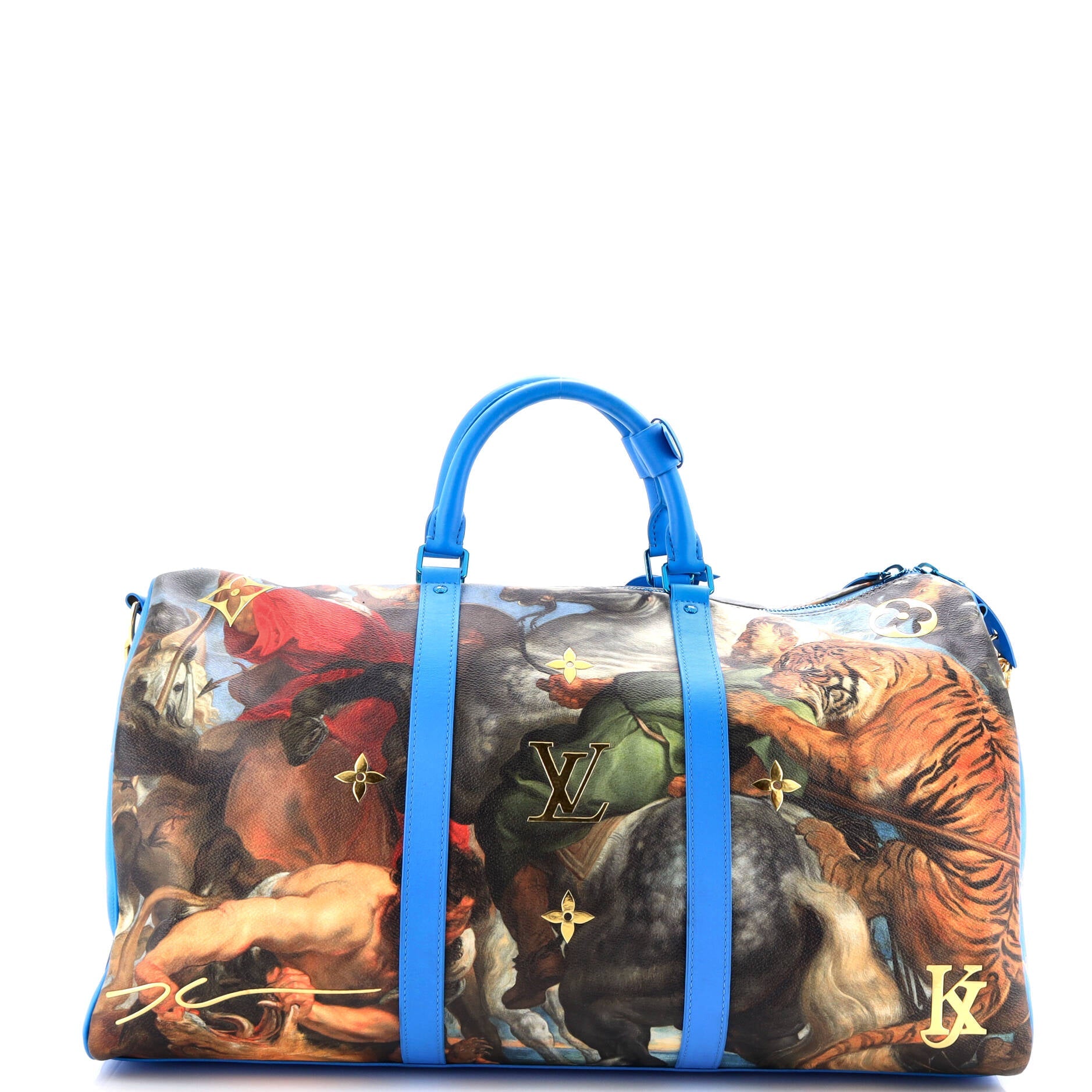Keepall Bandouliere Bag Limited Edition Jeff Koons Rubens Print Canvas 50