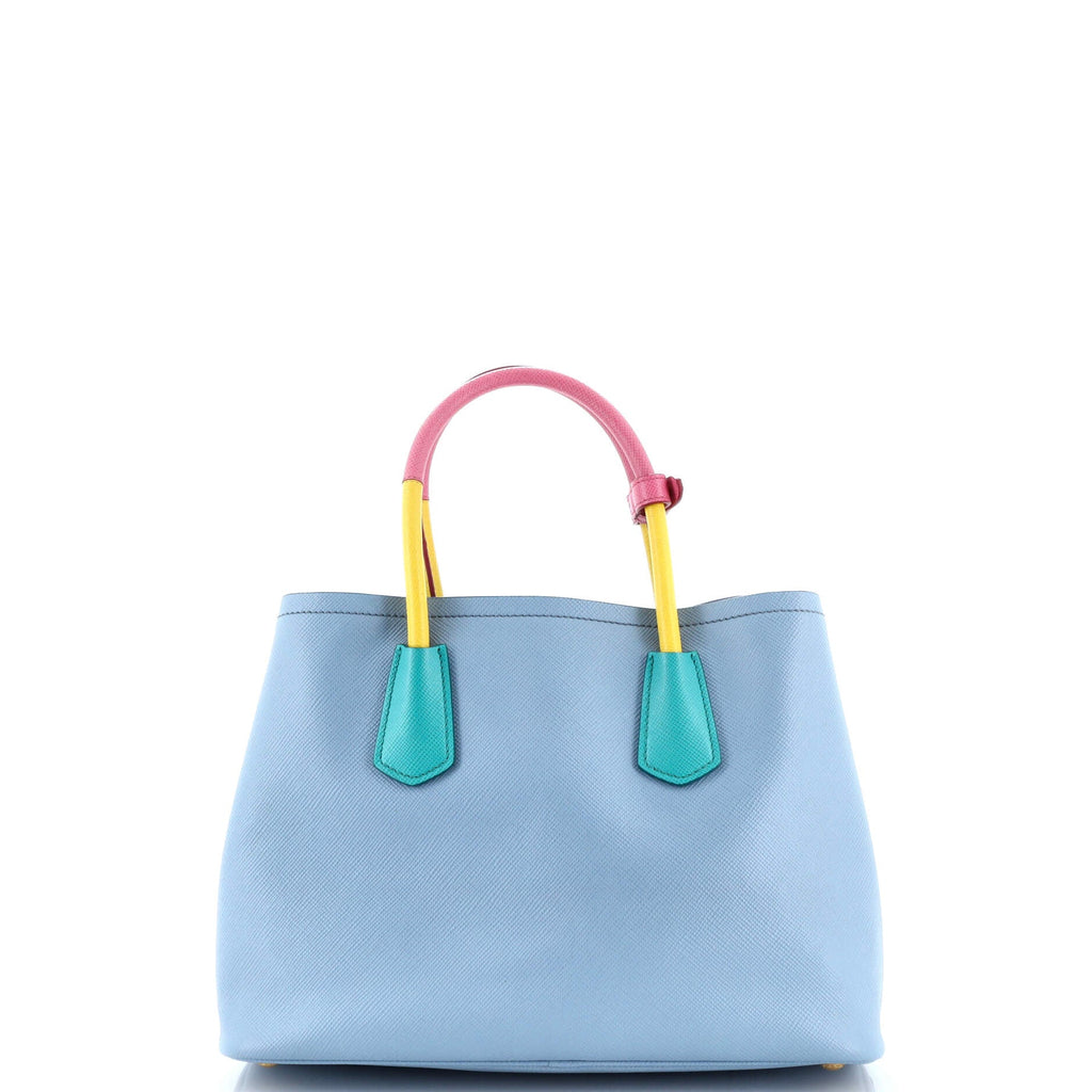 Cuir Double Tote Saffiano Leather Small