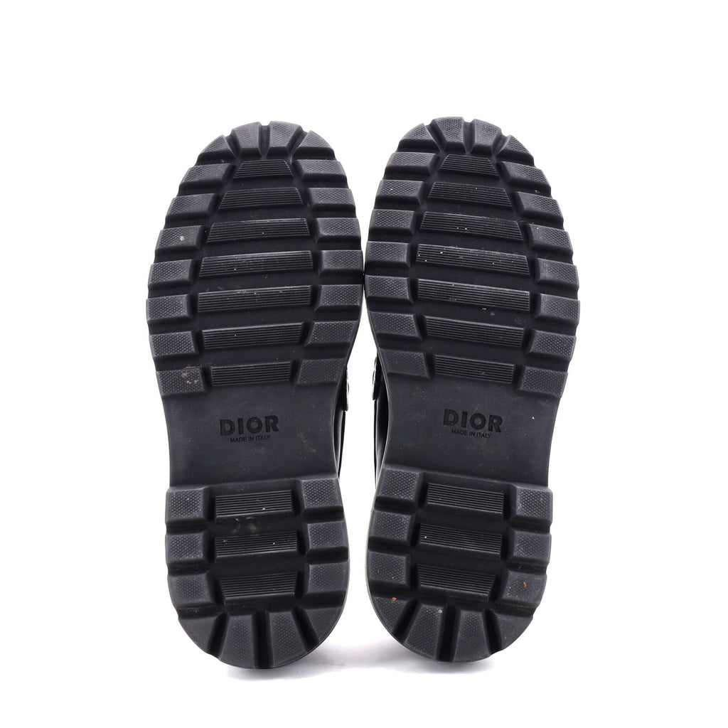 Men's Logo Plaque Loafers Leather