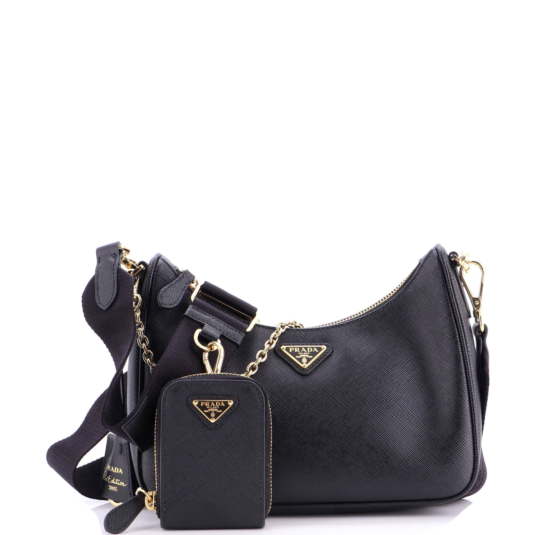 Re-Edition 2005 Shoulder Bag Saffiano Leather Small