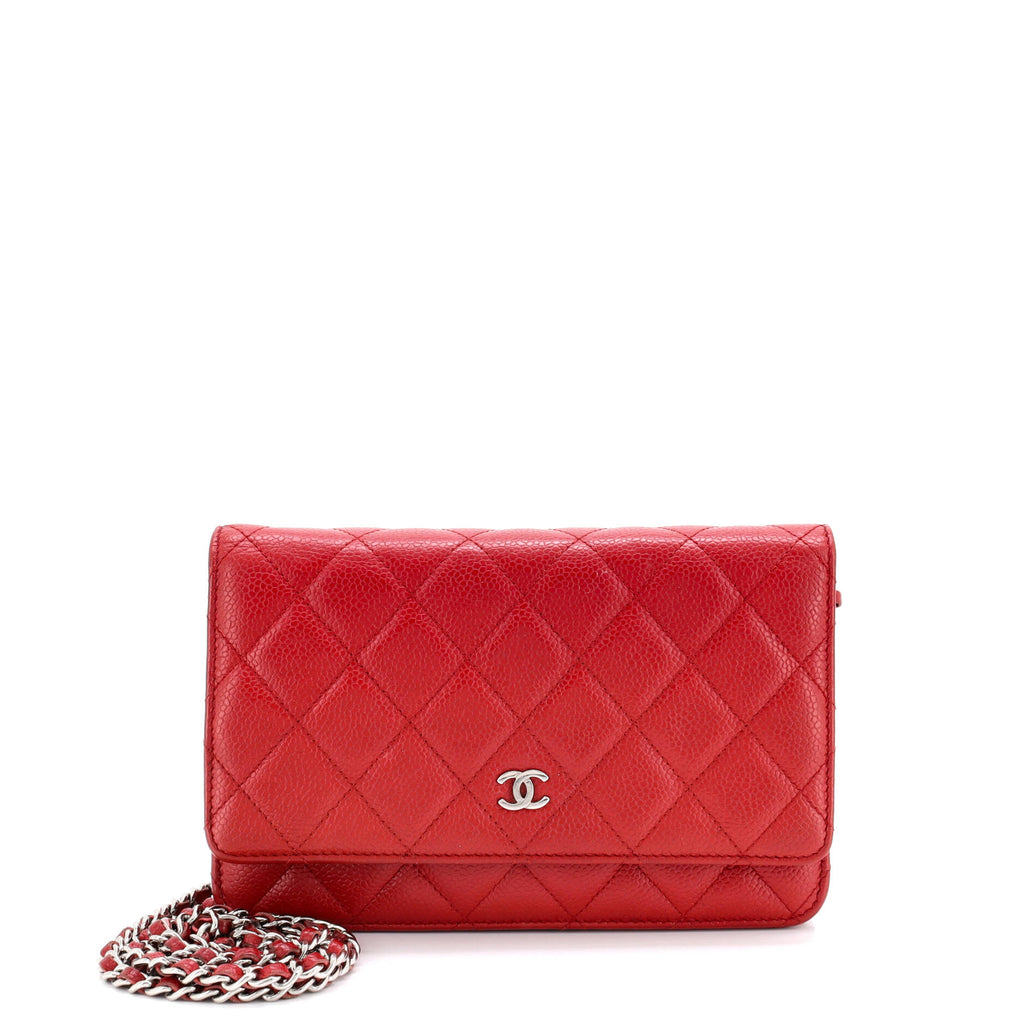 Wallet on Chain Quilted Caviar