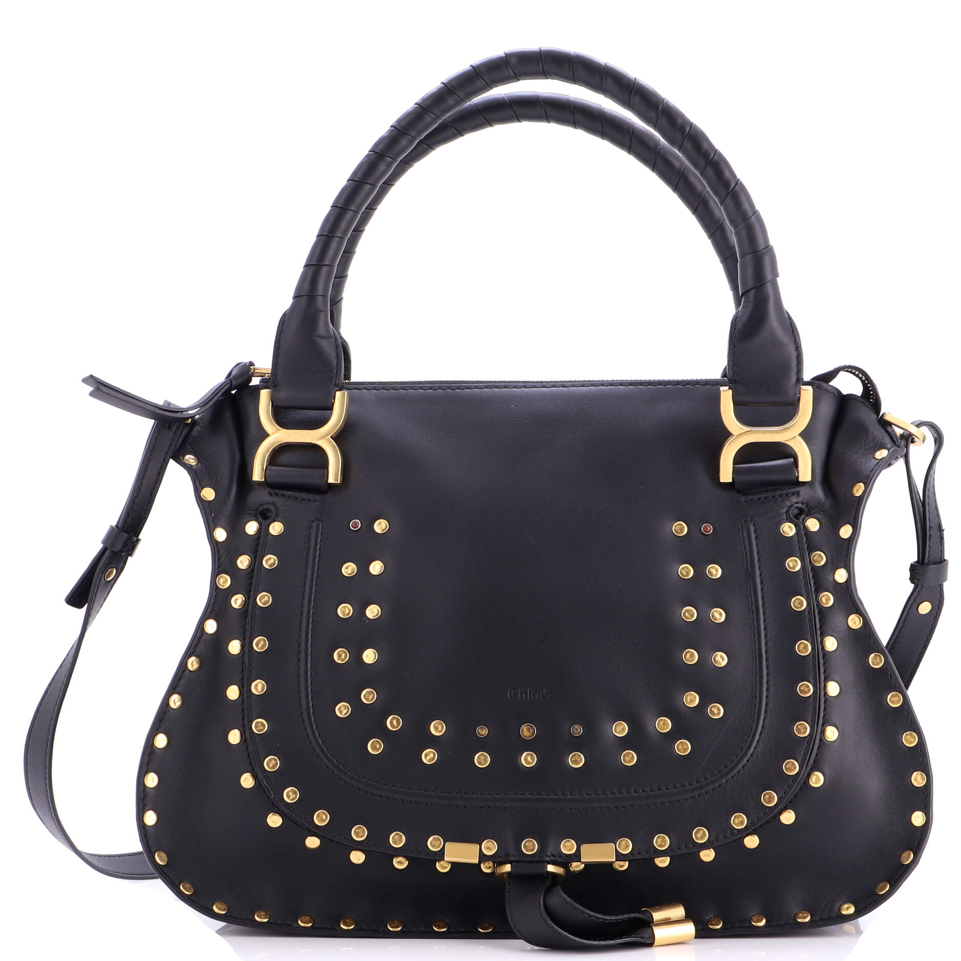 Marcie Shoulder Bag Studded Leather Medium